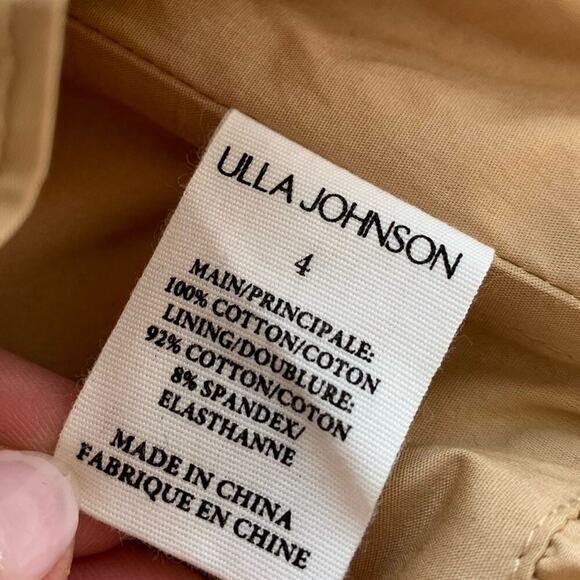 Ulla Johnson Alexandra Cotton Poplin Ruffle Bustier Cami Camisole Top Cedar - Picture 5 of 9